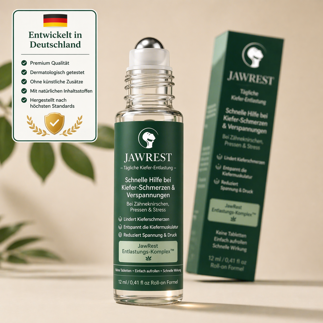 JawRest Daily™ – Die erste Schnellhilfe-Formel bei Kieferspannung & Bruxismus