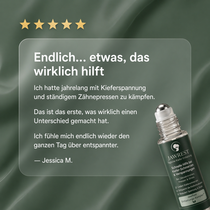 JawRest Daily™ – Die erste Schnellhilfe-Formel bei Kieferspannung & Bruxismus